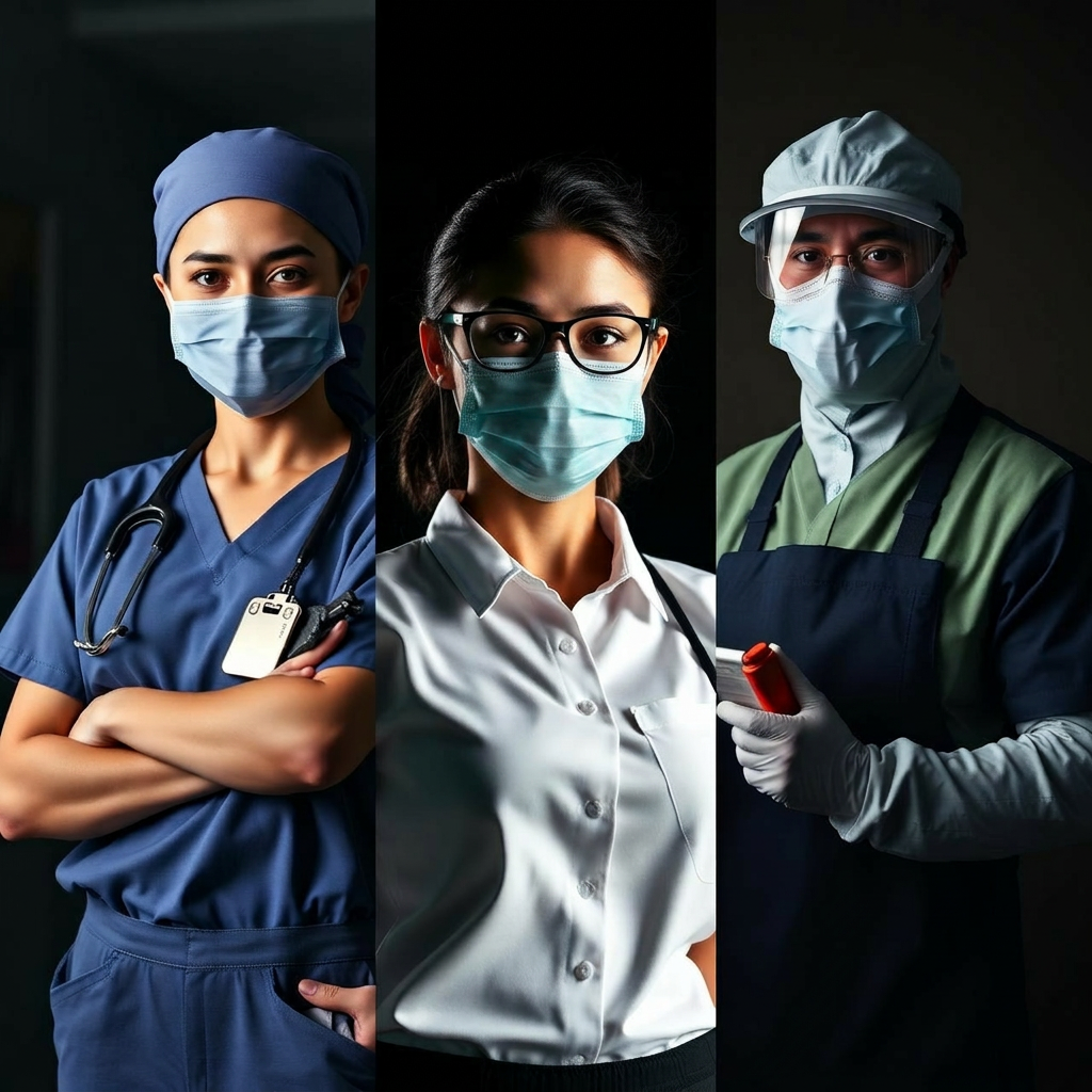 Healthcare, hospitality and cleaning professionals